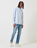 Norse Projects Anton Breitstreifen Oxford Hemd - Hellblau