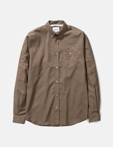 Norse Projects Anton Brushed Flanellhemd - Buche Grün