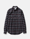 Norse Projects Villads rauter Flanell Karohemd - Mulberry Red