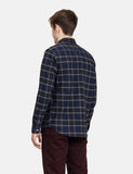 Norse Projects Villads rauter Flanell Karohemd - Dark Navy Blue Check