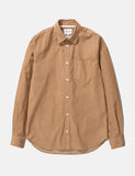 Norse Projects Osvald Corduroy Hemd - Allzweck Khaki Beige