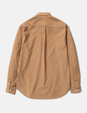 Norse Projects Osvald Corduroy Hemd - Allzweck Khaki Beige