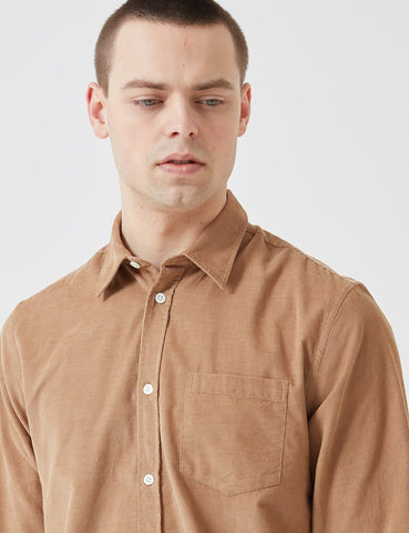 Norse Projects Osvald Corduroy Hemd - Allzweck Khaki Beige