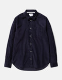 Norse Projects Osvald Corduroy Shirt - Dark Navy Blau