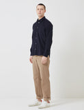 Norse Projects Osvald Corduroy Shirt - Dark Navy Blau