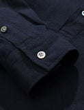 Norse Projects Oscar Halb Placket Shirt - Dark Navy Blau