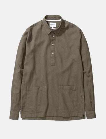 Norse Projects Oscar Halb Placket Shirt - Ivy Green