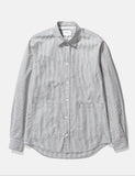 Norse Projects Thorsten Seersucker-Hemd - Marine-Streifen