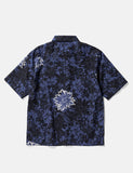 Norse Projects Carsten Blumen-Druck-Shirt - Blau Dämmerung