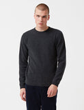 Norse Projects Sigfred Knit Sweatshirt (Wolle) - Charcoal Grey Melange