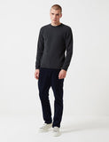 Norse Projects Sigfred Knit Sweatshirt (Wolle) - Charcoal Grey Melange