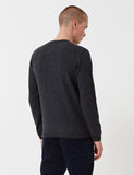 Norse Projects Sigfred Knit Sweatshirt (Wolle) - Charcoal Grey Melange