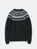 Norse Projects Birnir Fairisle Strickpullover - Charcoal Melange