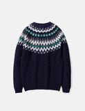 Norse Projects Birnir Fairisle Strickpullover - dunkle Marine-Blau