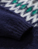 Norse Projects Birnir Fairisle Strickpullover - dunkle Marine-Blau