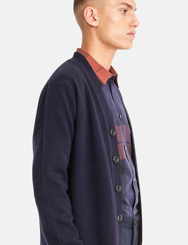 Norse Projects Adam Cardigan (Wolle) - Dark Navy Blau