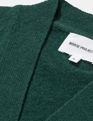 Norse Projects Adam Cardigan (Wolle) - Quarz-Grün