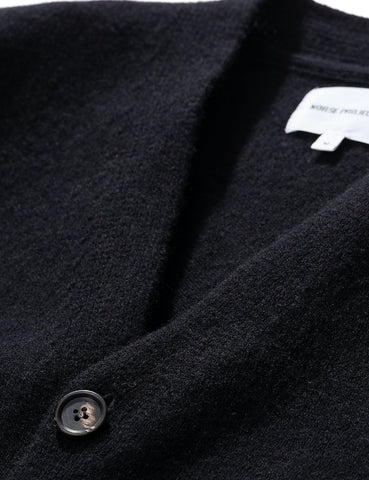 Norse Projects Adam Cardigan (Wolle) - Schwarz