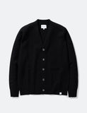 Norse Projects Adam Cardigan (Wolle) - Schwarz