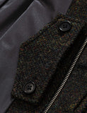 Norse Projects Svalbard Harris Tweed-Mantel - Schwarz Multi