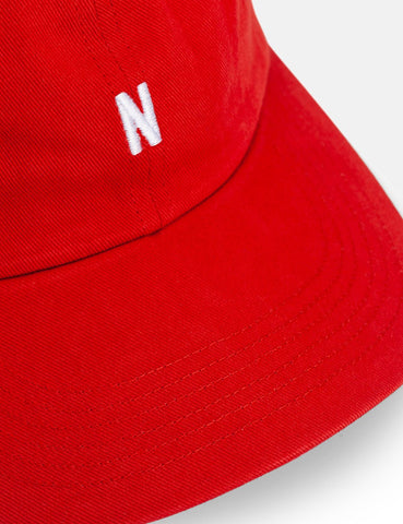 Norse Projects Twill Sport Cap - Askja Red