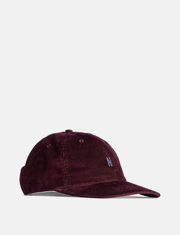 Norse Projects Thin Cord Sport Cap - Mulberry Red