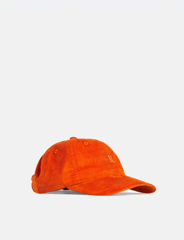 Norse Projects Baby-Corduroy Sport Cap - Kadmiumorange