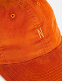 Norse Projects Baby-Corduroy Sport Cap - Kadmiumorange