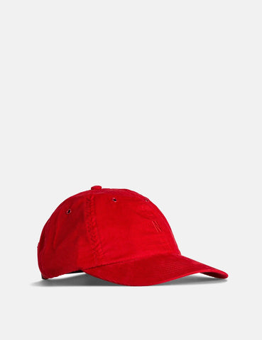 Norse Projects Baby-Corduroy Sport Cap - Askja Red