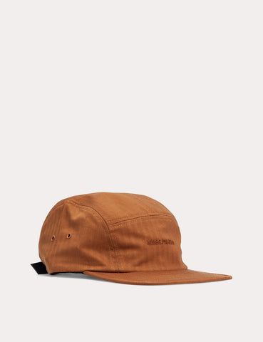 Norse Projects Herringbone 5 Panel Cap - Russet