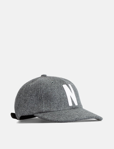 Norse Projects Wolle Sport Cap - Light Grey Melange