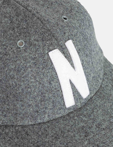 Norse Projects Wolle Sport Cap - Light Grey Melange