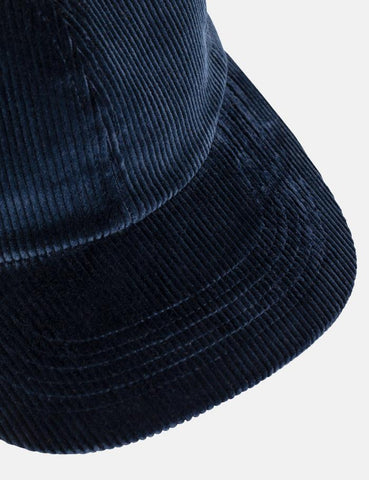 Norse Projects Weit Wale Cord Sport Cap - Ensign Blau