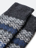 Norse Projects Bjarki Fairisle-Socken - Charcoal Melange