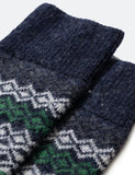 Norse Projects Bjarki Fairisle-Socken - Dunkelmarineblau