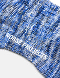 Norse Projects Bjarki Mischung Socken - Mittelmeer blau