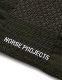 Norse Projects Bjarki Texture Socken (Honeycomb) - Ivy Green