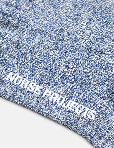 Norse Projects Bjarki Baumwolle Leinen Socken - Dunkelmarineblau