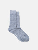 Norse Projects Bjarki Baumwolle Leinen Socken - Dunkelmarineblau