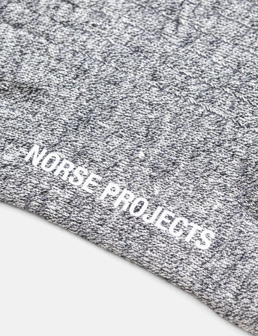 Norse Projects Bjarki Baumwolle Leinen Socken - Schwarz