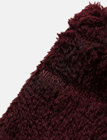 Norse Projects Fleece Neck Warmer - Mulberry Red