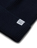 Norse Projects Strickmütze (Cotton) - Marine-Blau