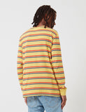 North Face Boruda Langarm-T-Shirt (Stripe) - Bambus-Gelb