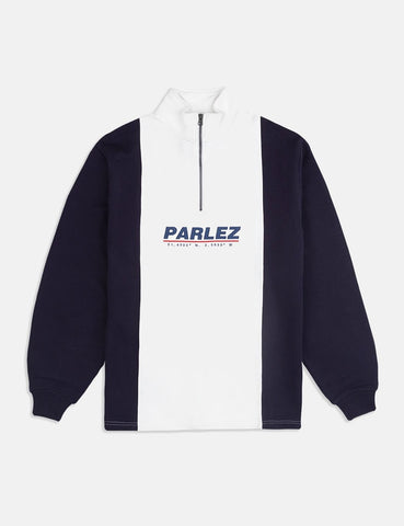 Parlez Fife Half Zip Sweat - Marineblau