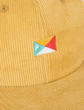 Parlez Pennant Corduroy Cap (6 Panel) - Gelb