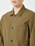 Portugiesisch Flanell Pinheiro Jacke (rauter Flanell) - Olivgrün