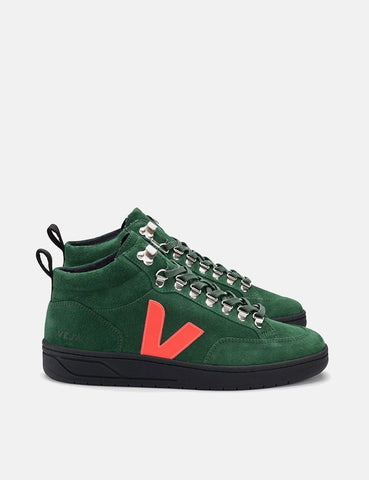 Veja Roraima Turnschuhe aus Wildleder - Cypress / orange Fluo