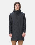 Rains Long Jacket - Schwarz