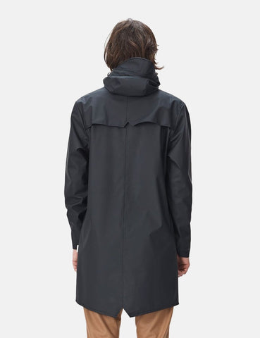 Rains Long Jacket - Schwarz