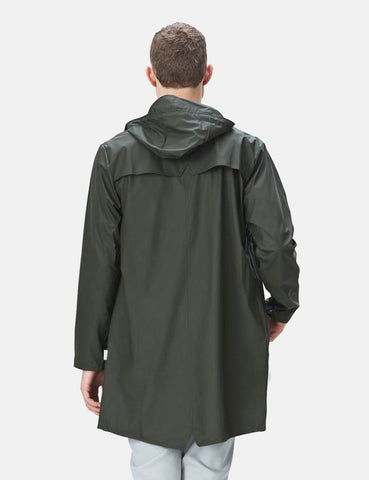 Rains Long Jacket - Olivgrün